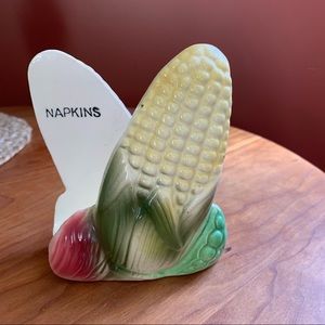 Vintage Ceramic Corn on the Cob Napkin Holder